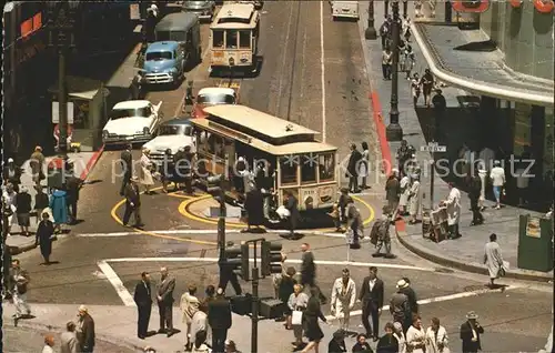 Strassenbahn Kabelstrassenbahn Powell and Market Streets San Francisco Kat. Strassenbahn