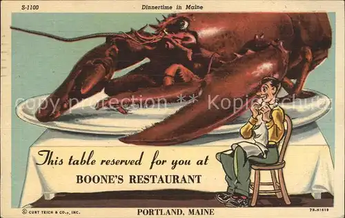 Meerestiere Hummer Boone s Restaurant Portland Maine Kat. Tiere