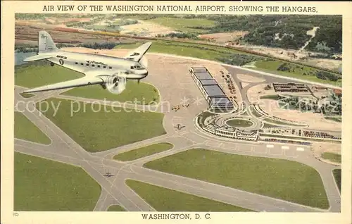 Flughafen Airport Aeroporto Washington National Airport Fliegeraufnahme Flugzeug  Kat. Flug