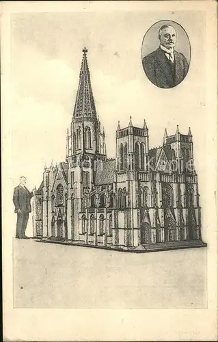 Kuriosum Streichholzwunderwerk Modell der Kathedrale New York W. Lempertz Kat. Unterhaltung