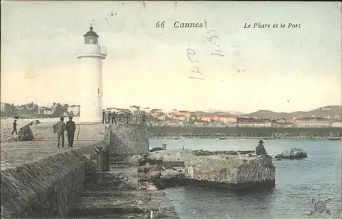 Leuchtturm Lighthouse Cannes Phare et le Port Kat. Gebaeude