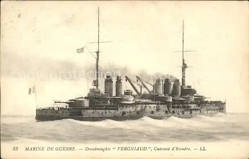 Marine Dreadnoughts Vergniaud Cuirasse d Escadre Kat. Schiffe