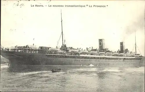 Dampfer Oceanliner La Provence Havre  Kat. Schiffe