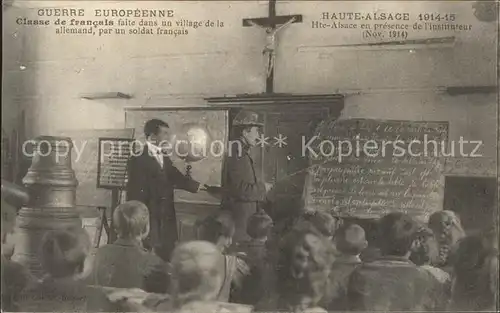 Schule Guerre Europeenne Soldat Haute Alsace Classe de francais Kat. Kinder