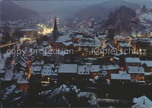 Helvetia Schweiz Stadt Daecher nachts / Heraldik /