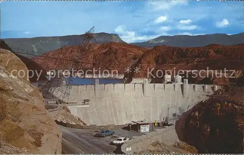Staudamm Pumpspeicherkraftwerk Hoover Dam Lake Mead Nevada Black Canyon  Kat. Gebaeude