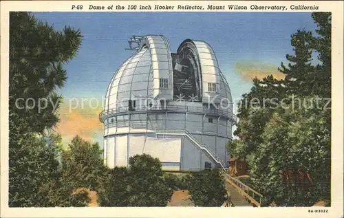 Observatorium Sternwarte Urania Dome Hooker Reflector Mount Wilson Observatory California Kat. Gebaeude
