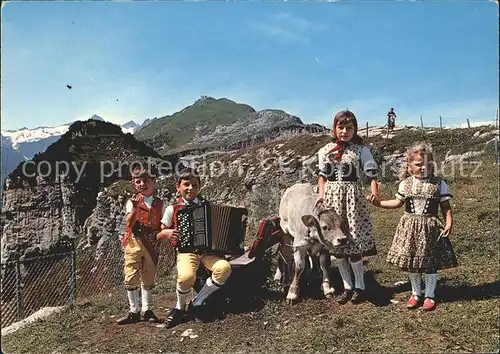Handharmonika Kinder Trachten Kalb Ebenalp Appenzell  Kat. Musik