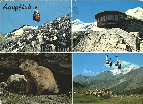 Seilbahn Saas-Fee-Laengfluh Murmeltier Feegletscher / Bahnen /