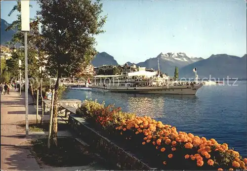 Dampfer Binnenschifffahrt Bateau Salon Montreux  Kat. Schiffe