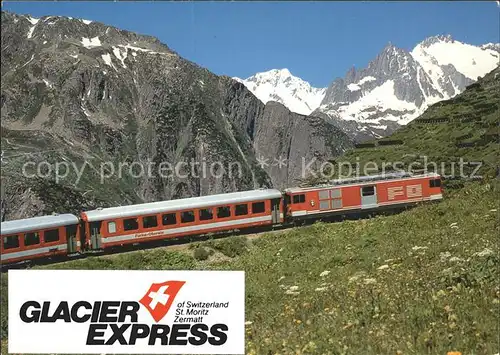 Bahnen Furka Oberalp Bahn Glacier Express Sustenhorn Salbitschijen  Kat. Bahnen