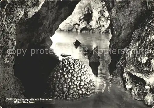 Hoehlen Caves Grottes Hoellgrotten Baar Nymphenquelle Bienenkorb Kat. Berge