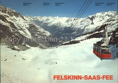 Seilbahn Saas-Fee-Felskinn / Bahnen /