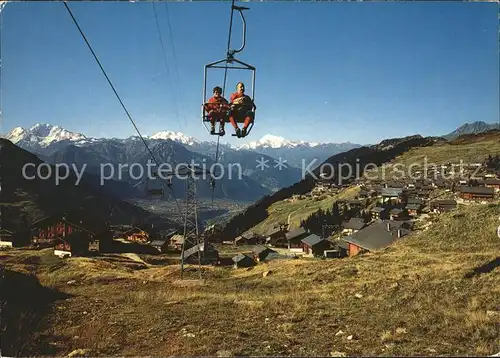 Sessellift Bettmerhorn Bettmeralp Fletschhorn Alphubel Dom  Kat. Bahnen