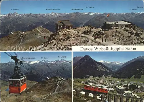 Seilbahn Davos Weissfluhgipfel Zahnradbahn / Bahnen /