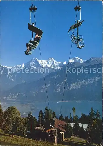 Sessellift Niederhorn Beatenberg Eiger Moench Jungfrau Kat. Bahnen