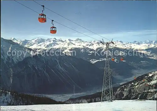 Seilbahn Torrent Albinen-Leukerbad Grand Combin Mt. Blanc Rhonetal / Bahnen /