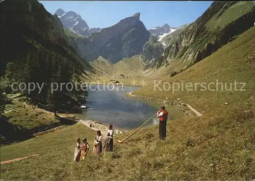 Alphorn Alphornblaeser Seealpsee  Kat. Musik