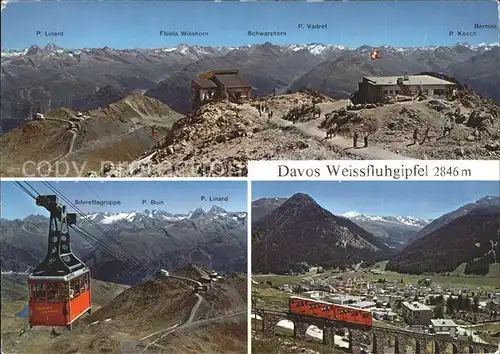 Seilbahn Davos Weissfluhgipfel Zahnradbahn / Bahnen /