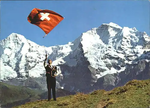 Fahnenschwingen Fahnenschwinger Moench Jungfrau Kat. Sport