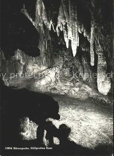 Hoehlen Caves Grottes Baerengrotte Hoellgrotten Baar Kat. Berge