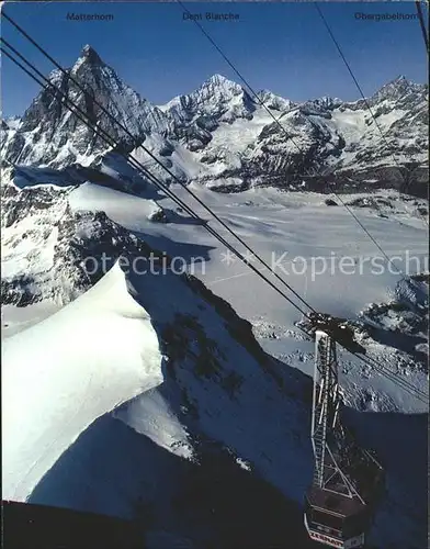 Seilbahn Zermatt Bergstation Klein Matterhorn Theodulgletscher / Bahnen /