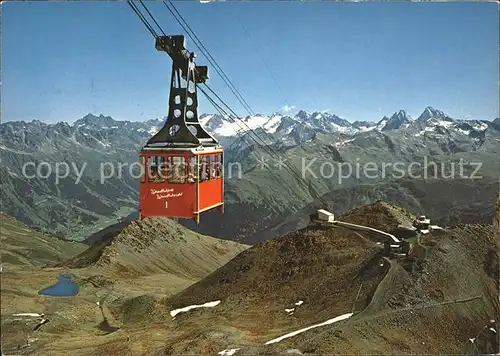 Seilbahn Weissfluhgipfel Davos-Parsenn Silvrettagruppe Piz Linard  / Bahnen /