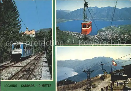 Seilbahn Zahnradbahn Locarno Cardada Cimetta  / Bahnen /
