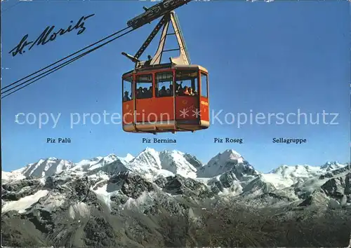 Seilbahn Corviglia Piz Nair St. Moritz Berninagruppe / Bahnen /