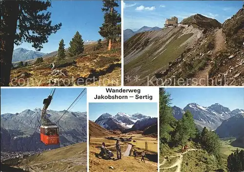 Seilbahn Wanderweg Jakobshorn Sertig Davos  / Bahnen /