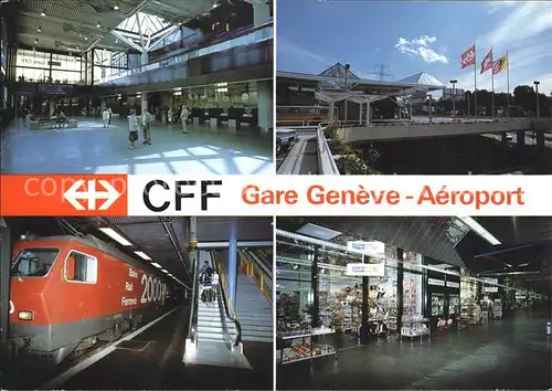 Eisenbahn Bahnhof CFF Gare Geneve Aeroport  Kat. Eisenbahn