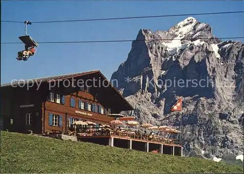 Sessellift Grindelwald Bergrestaurant Bort Firstbahn Wetterhorn Kat. Bahnen