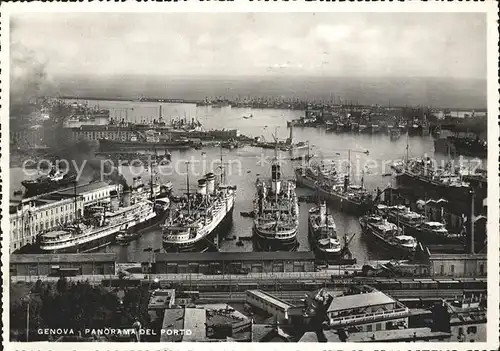 Dampfer Oceanliner Genova Porto Hafen Kat. Schiffe