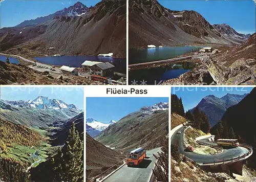 Postbus Flueela Pass Hospiz Schwarzhorn Val Grialetsch  Kat. Post