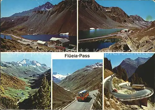 Postbus Flueela Pass Hospiz Schwarzhorn Weisshorn Val Grialetsch Kat. Post