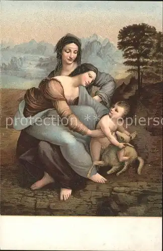 Leonardo Da Vinci La Vierge enfant Jesus et Ste Anne Nr. 1115 Kat. Persoenlichkeiten