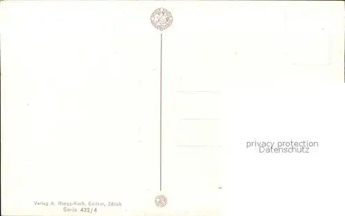 Derendinger Roux D. 432 4 Enzian Alpenrosen  Kat. Kuenstlerkarte
