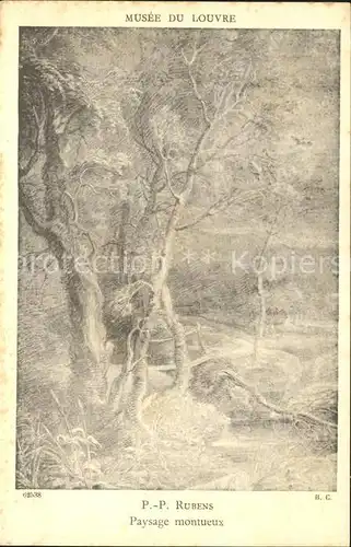 Kuenstlerkarte P. P. Rubens Paysage montueux Nr. 62538 Kat. Kuenstlerkarte