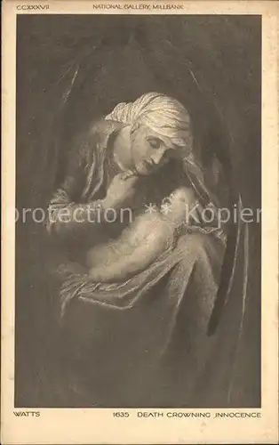 Kuenstlerkarte Watts Death crowning Innocence Nr. 1635 Kat. Kuenstlerkarte