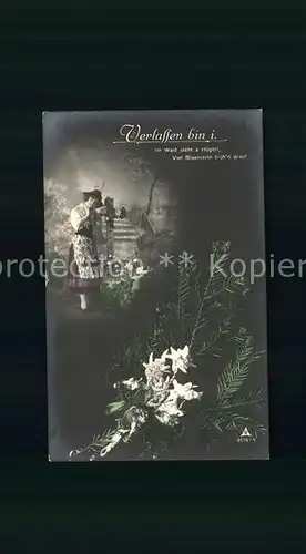 Edelweiss Lied Verlassen bin i  Foto PH Nr. 9018 4 Kat. Pflanzen