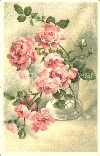 Rosen Litho Kat. Pflanzen