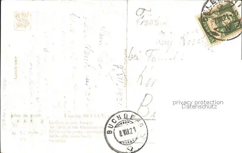 Kuenstlerkarte Eugene Deully Idylle a la cote basque Nr. 434 Kat. Kuenstlerkarte