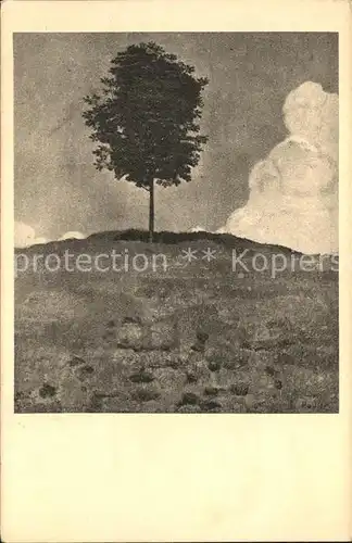 Hodler Ferdinand Der Kastanienbaum  Kat. Kuenstlerkarte