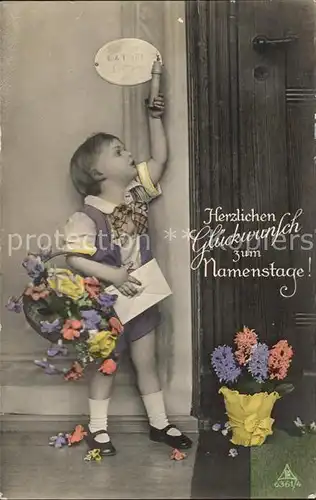 Namenstag Namenskarte Kind Blumen Brief Foto-PH-Nr. 6361/4 /  /
