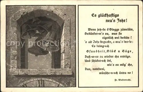 Kirchenglocken Gedicht Fr. Wiederrecht Stimmungsbilder  Kat. Gebaeude