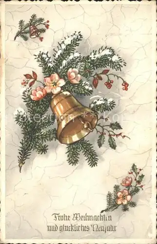 Kirchenglocken Stechpalme Blumen Weihnachten Neujahr  Kat. Gebaeude