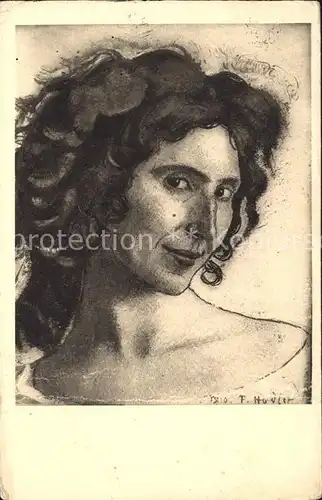 Hodler Ferdinand Italienerin 1910  Kat. Kuenstlerkarte