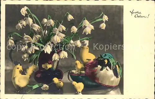 Ostern Easter Paques Maerzenbecher Kueken Osterei Foto-Amag-Nr. 65029/2 / Greetings /