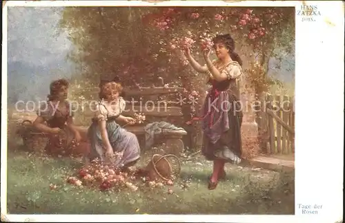 Zatzka H. Tage der Rosen Nr. 1368  Kat. Kuenstlerkarte
