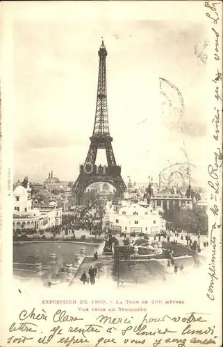 Exposition Universelle Paris 1900 Eiffelturm Trocadero Kat. Expositions